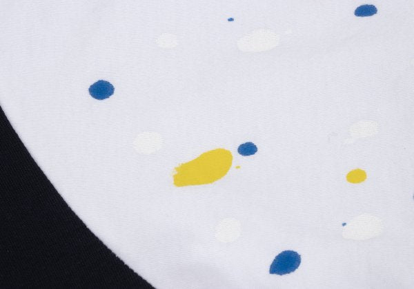 Y's for men Paint Print Panel T-Shirt White Size 2