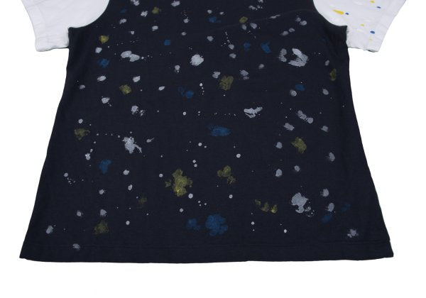 Y's for men Paint Print Panel T-Shirt White Size 2