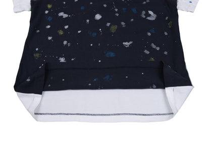 Y's for men Paint Print Panel T-Shirt White Size 2
