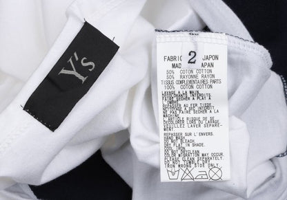 Y's for men Paint Print Panel T-Shirt White Size 2