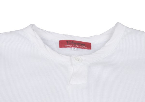 Y's for men Cotton Ribbed Hem T-Shirt White Size 2