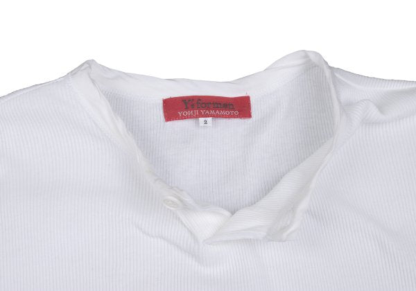 Y's for men Cotton Ribbed Hem T-Shirt White Size 2