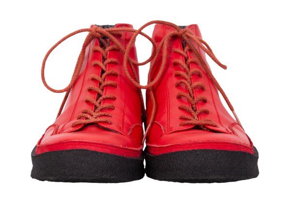 Yohji Yamamoto POUR HOMME Crepe Sole Red Black Sneakers Size 27cm