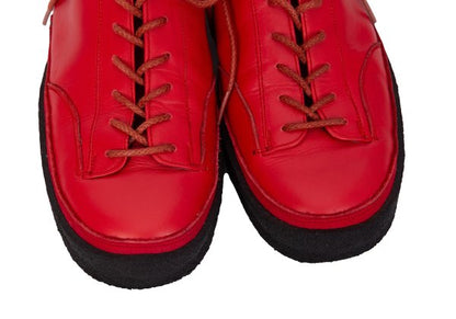 Yohji Yamamoto POUR HOMME Crepe Sole Red Black Sneakers Size 27cm