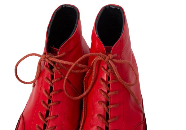 Yohji Yamamoto POUR HOMME Crepe Sole Red Black Sneakers Size 27cm