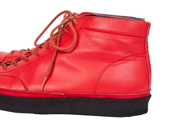 Yohji Yamamoto POUR HOMME Crepe Sole Red Black Sneakers Size 27cm