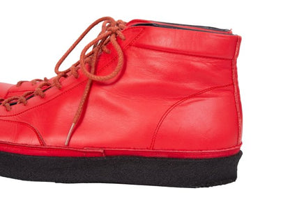 Yohji Yamamoto POUR HOMME Crepe Sole Red Black Sneakers Size 27cm