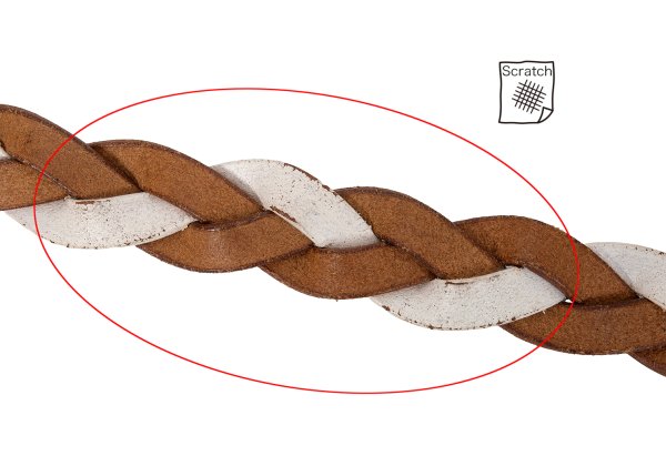 Y's for men Braided Leather Belt White
