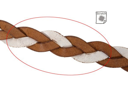 Y's for men Braided Leather Belt White