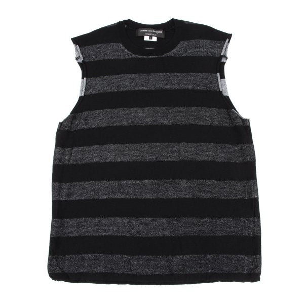 COMME des GARCONS HOMME PLUS 21SS Vest Black/Silver Knit Size L