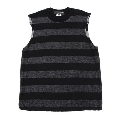 COMME des GARCONS HOMME PLUS 21SS Vest Black/Silver Knit Size L