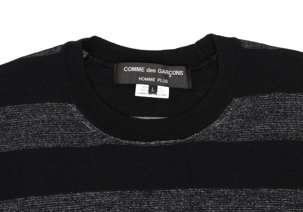 COMME des GARCONS HOMME PLUS 21SS Vest Black/Silver Knit Size L