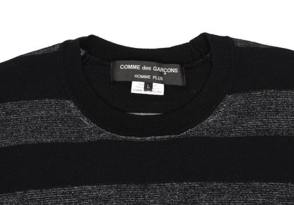 COMME des GARCONS HOMME PLUS 21SS Vest Black/Silver Knit Size L