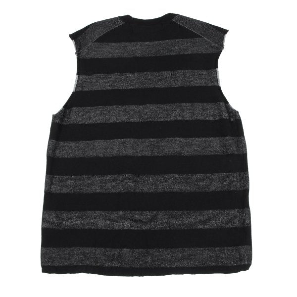 COMME des GARCONS HOMME PLUS 21SS Vest Black/Silver Knit Size L