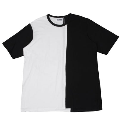 S'YTE Two-Tone Slit T-Shirt Black White Size 3