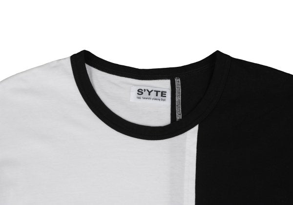 S'YTE Two-Tone Slit T-Shirt Black White Size 3