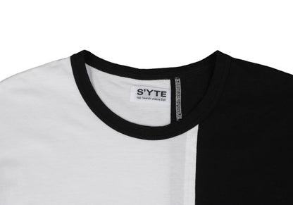 S'YTE Two-Tone Slit T-Shirt Black White Size 3