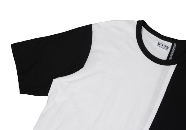 S'YTE Two-Tone Slit T-Shirt Black White Size 3