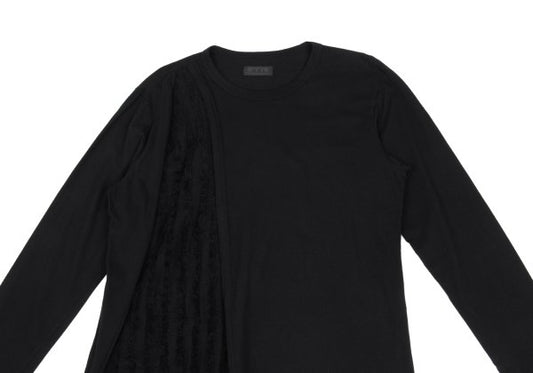 S'YTE Black Fringe Panel Long Sleeve Top Cotton Size 3