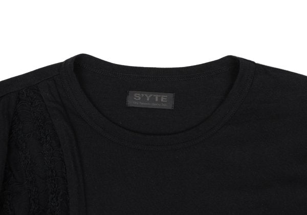 S'YTE Black Fringe Panel Long Sleeve Top Cotton Size 3