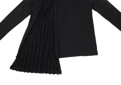 S'YTE Black Fringe Panel Long Sleeve Top Cotton Size 3