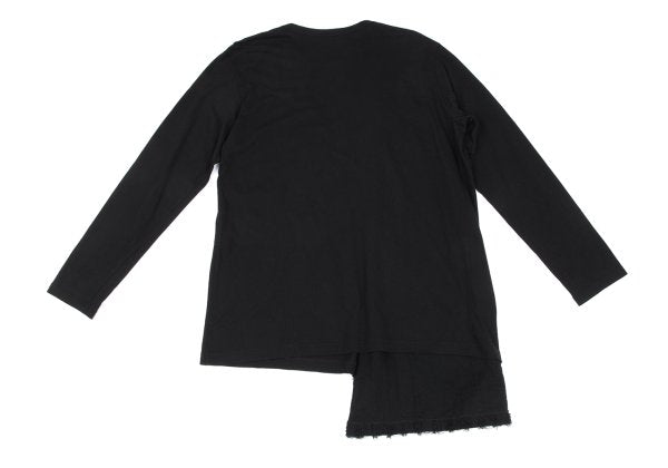S'YTE Black Fringe Panel Long Sleeve Top Cotton Size 3