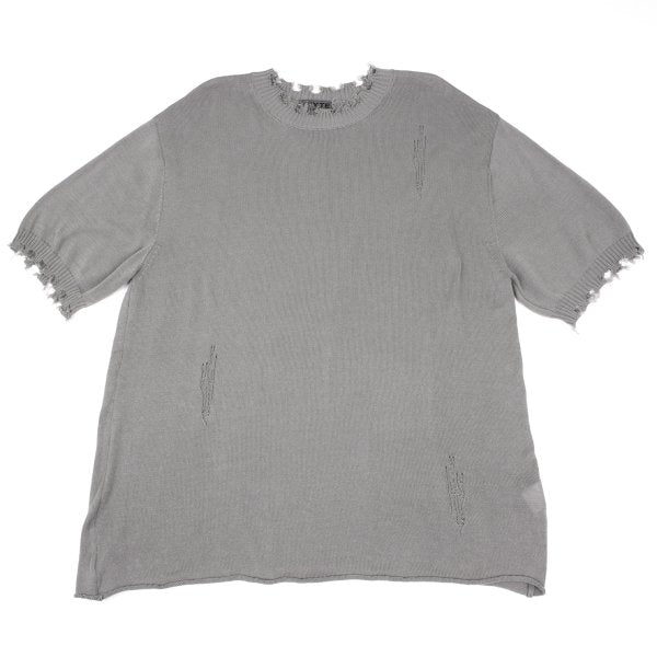 S'YTE 25SS Crushed Cotton Short Sleeve Knit Gray Size 3