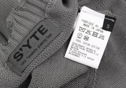 S'YTE 25SS Crushed Cotton Short Sleeve Knit Gray Size 3