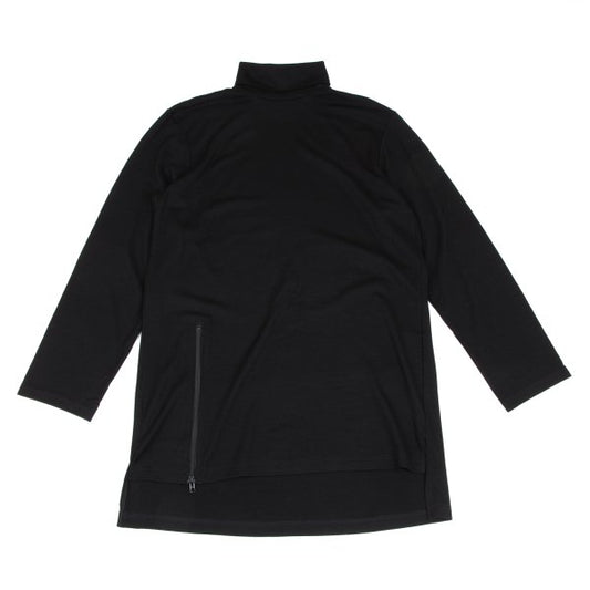 Ground Y Hem Zip Wool Turtleneck Shirt Black Size 3