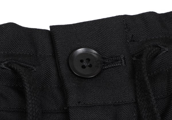 Ground Y Wool Poly Gabardine Layered Pants Black Size 3