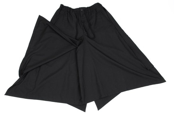 Ground Y Wool Poly Gabardine Layered Pants Black Size 3