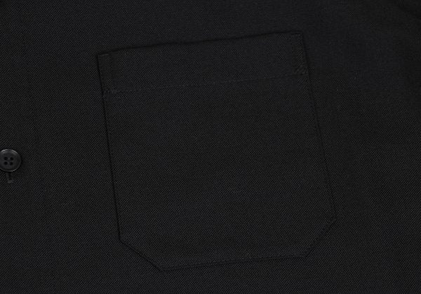 Ground Y Wool Poly Gabardine Cutwork Long Shirt Black Size 1