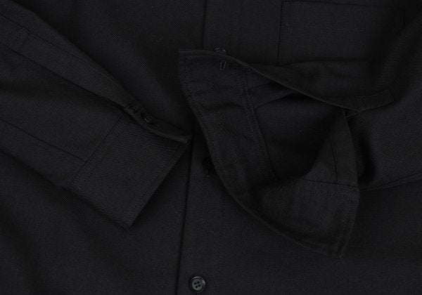 Ground Y Wool Poly Gabardine Cutwork Long Shirt Black Size 1