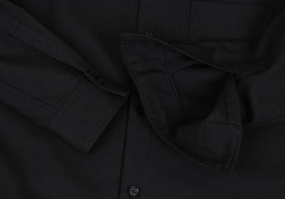 Ground Y Wool Poly Gabardine Cutwork Long Shirt Black Size 1