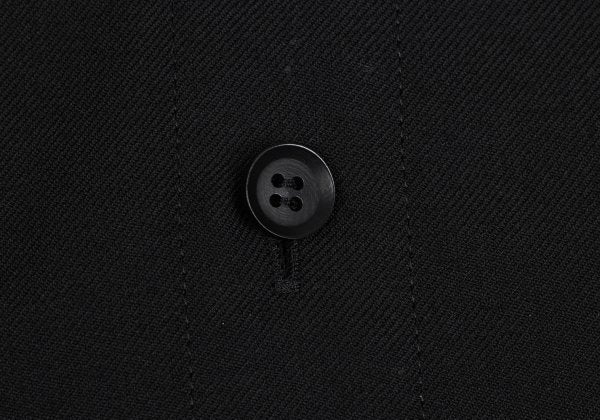Ground Y Wool Poly Gabardine Cutwork Long Shirt Black Size 1