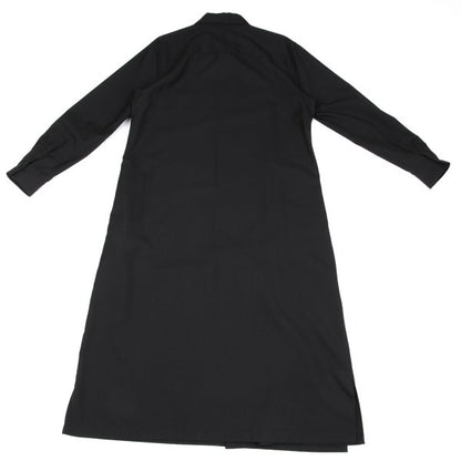 Ground Y Wool Poly Gabardine Cutwork Long Shirt Black Size 1