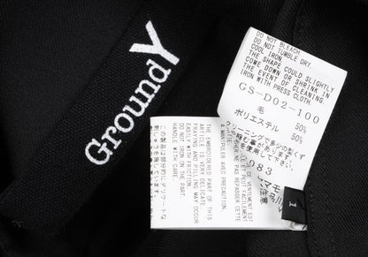 Ground Y Wool Poly Gabardine Cutwork Long Shirt Black Size 1