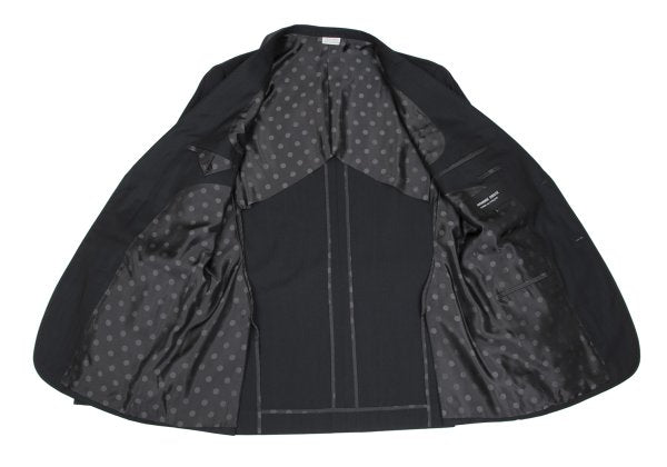 COMME des GARCONS HOMME DEUX Wool Silk Jacket Black Size L