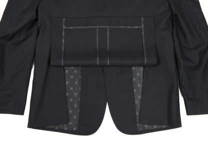 COMME des GARCONS HOMME DEUX Wool Silk Jacket Black Size L