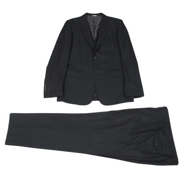 COMME des GARCONS HOMME DEUX Wool Silk Jacket Black Size L