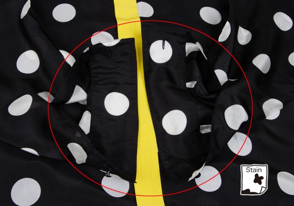 GIANNI VERSACE Silk Taping Dot Long Shirt Black Size 48