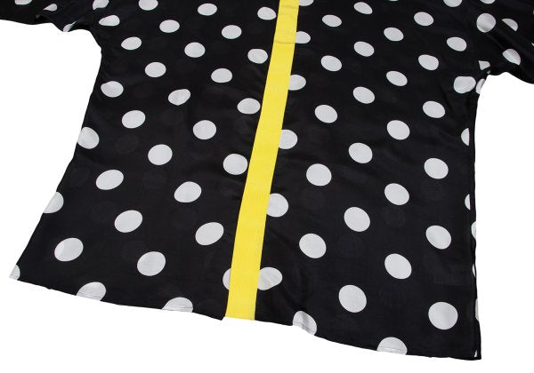 GIANNI VERSACE Silk Taping Dot Long Shirt Black Size 48