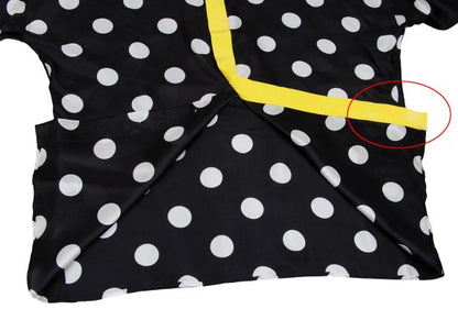 GIANNI VERSACE Silk Taping Dot Long Shirt Black Size 48
