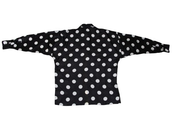GIANNI VERSACE Silk Taping Dot Long Shirt Black Size 48