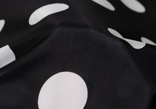 GIANNI VERSACE Silk Taping Dot Long Shirt Black Size 48