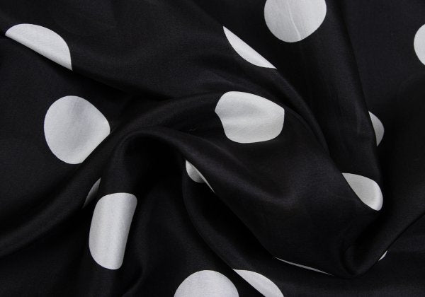 GIANNI VERSACE Silk Taping Dot Long Shirt Black Size 48