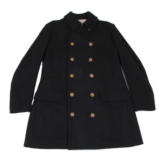 Jean Paul GAULTIER HOMME Wool Metal Coat Black Size 48