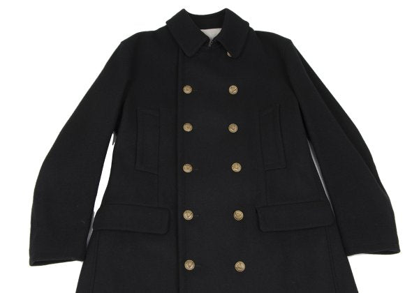 Jean Paul GAULTIER HOMME Wool Metal Coat Black Size 48