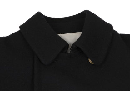 Jean Paul GAULTIER HOMME Wool Metal Coat Black Size 48