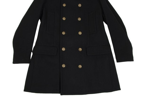 Jean Paul GAULTIER HOMME Wool Metal Coat Black Size 48